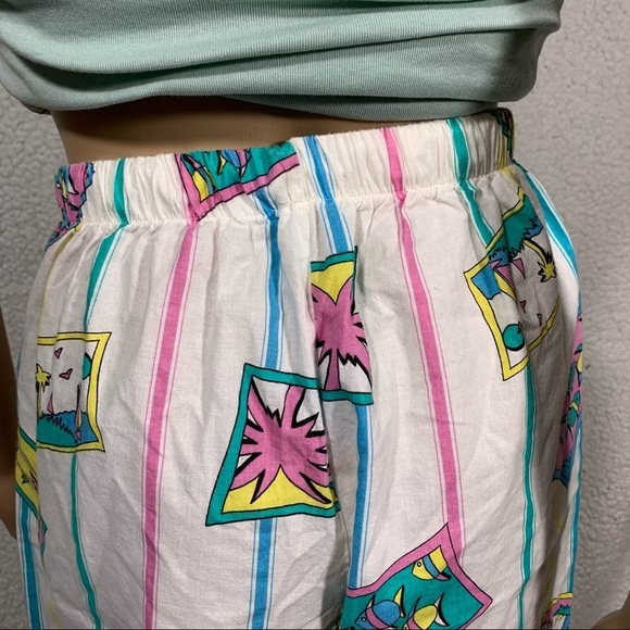 Vintage 80’s Justin Allen Women’s High Waisted Beach Cotton Shorts size Large - Picture 6 of 7